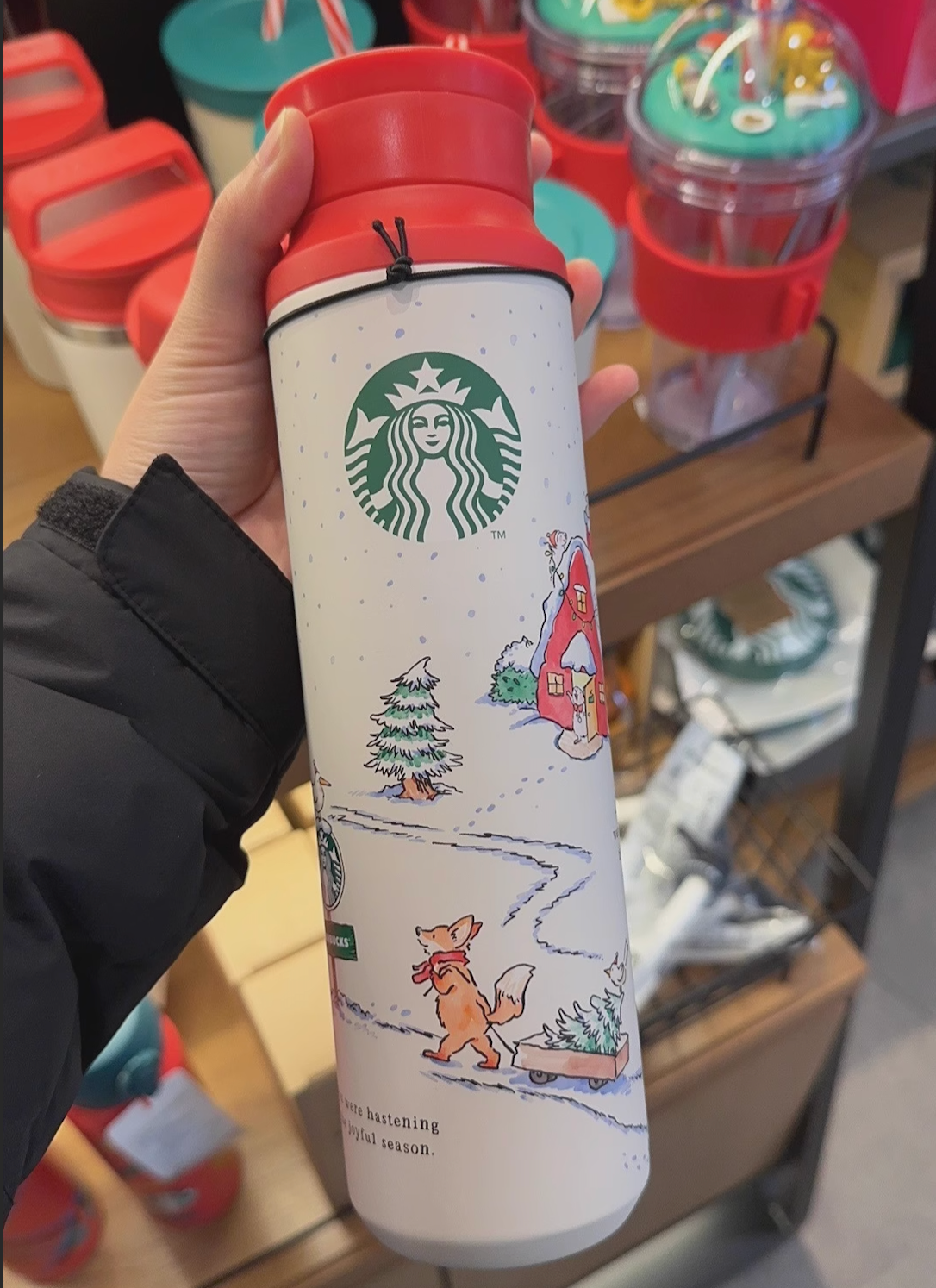 Starbucks Tumbler Christmas - Bear in Mirror – A9SDAY
