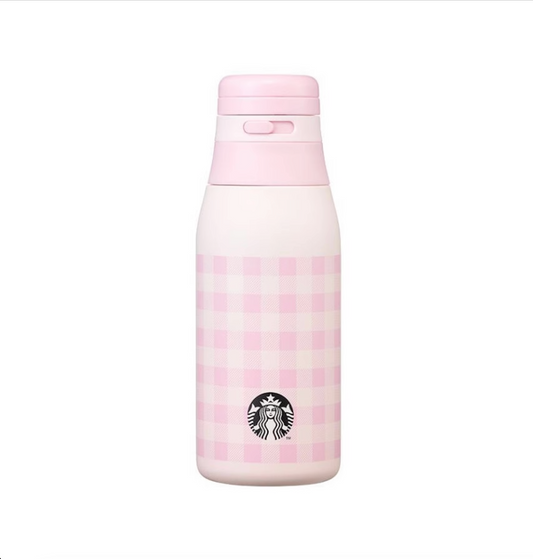 Starbucks Tumbler Valentines - Pink Check