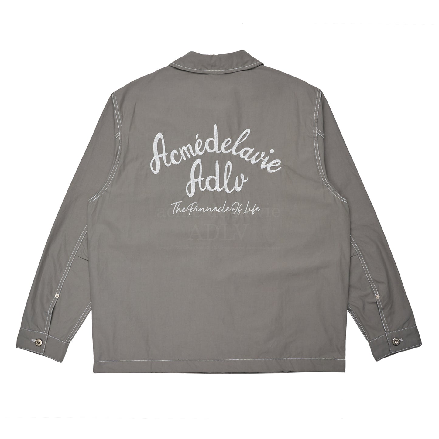 ADLV Script Logo Stitch Work Jacket Gray