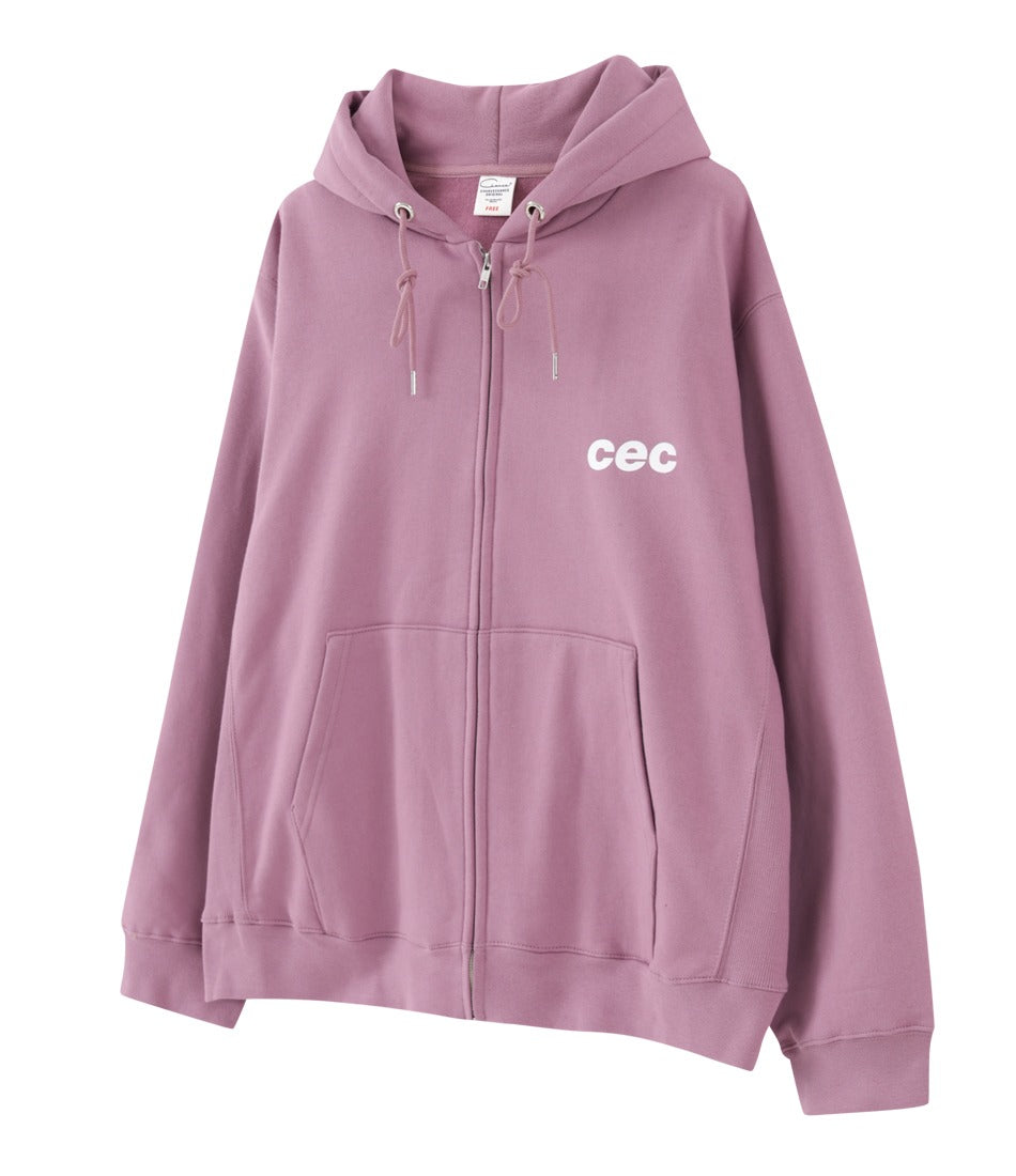 CEC Zip-up Hoodie  (Pink w/ White Logo)