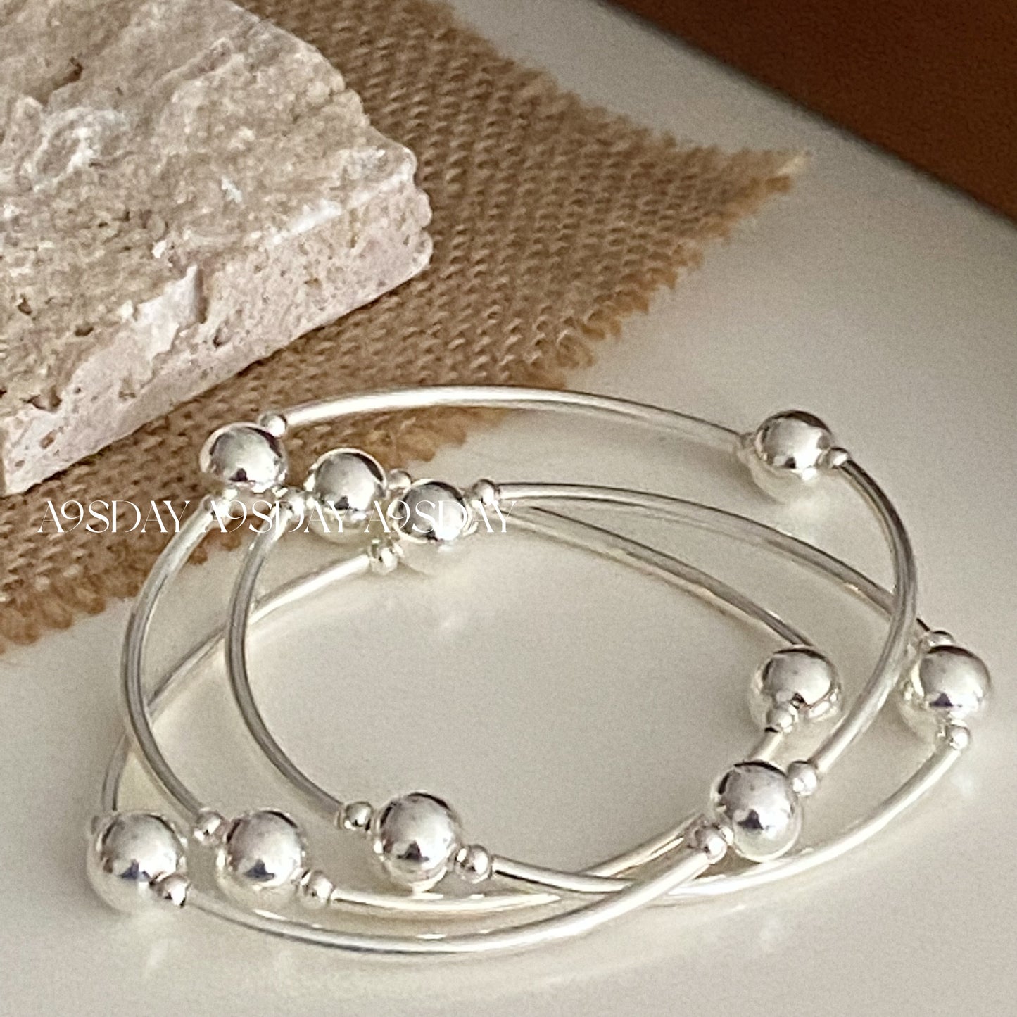 925 Silver Ball Galaxy Bracelet - B006