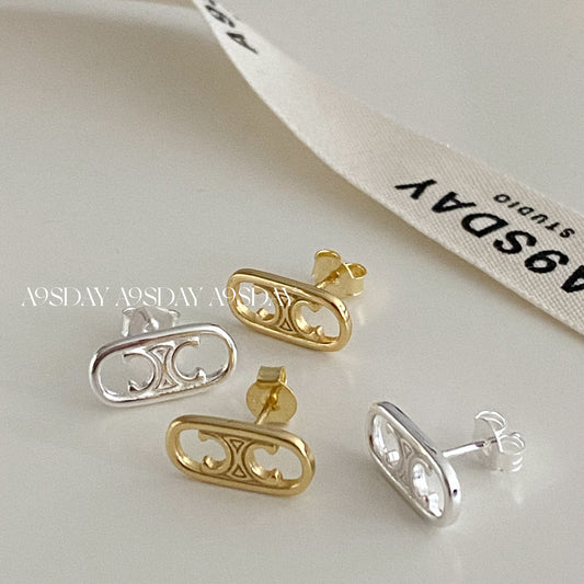 925 Classic logo X mini  Earring - E004