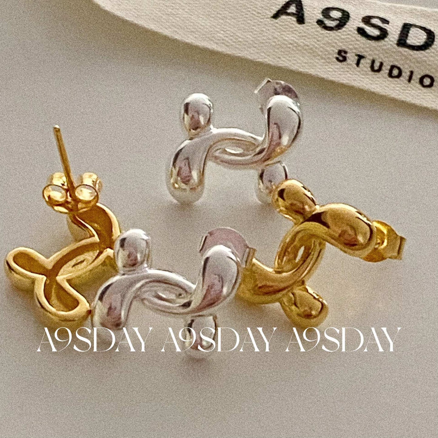 925 Silver X Letter Earing - E022