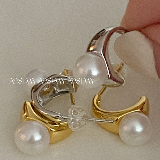 925 Silver Classic Pearl Designer Earring - E007