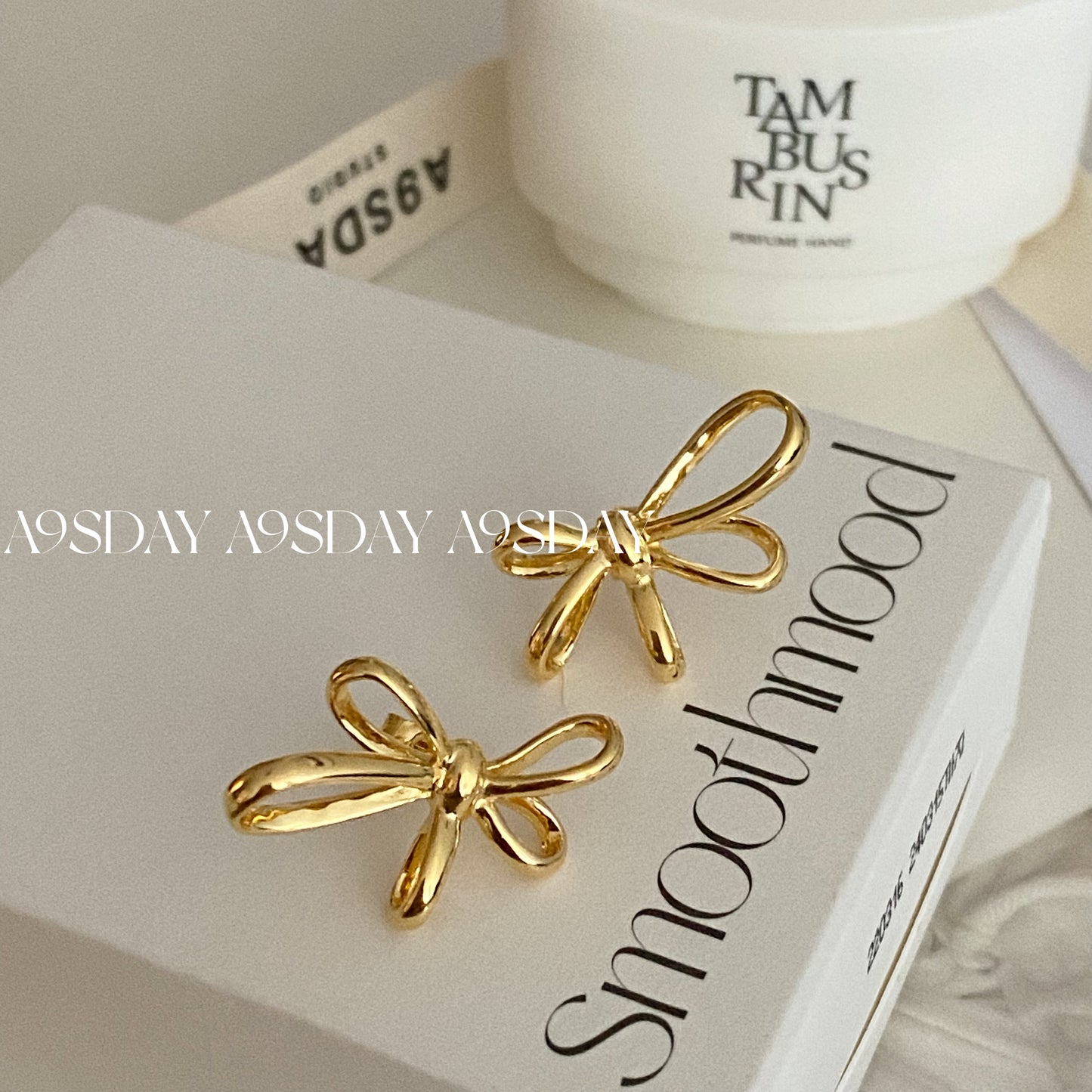 925 Ribbon Earring - E025