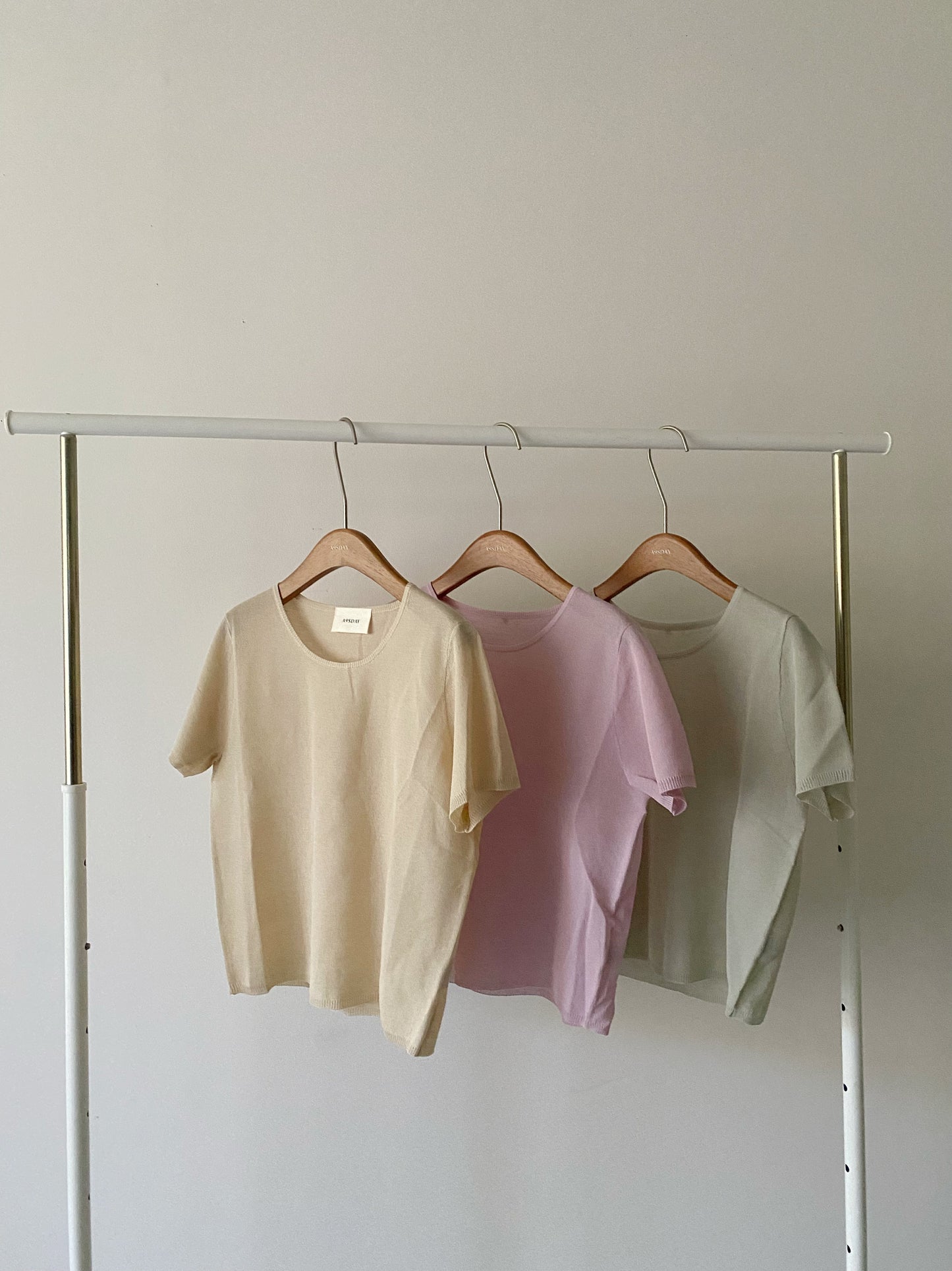 A9sday Round Neck Tencel T-shirt