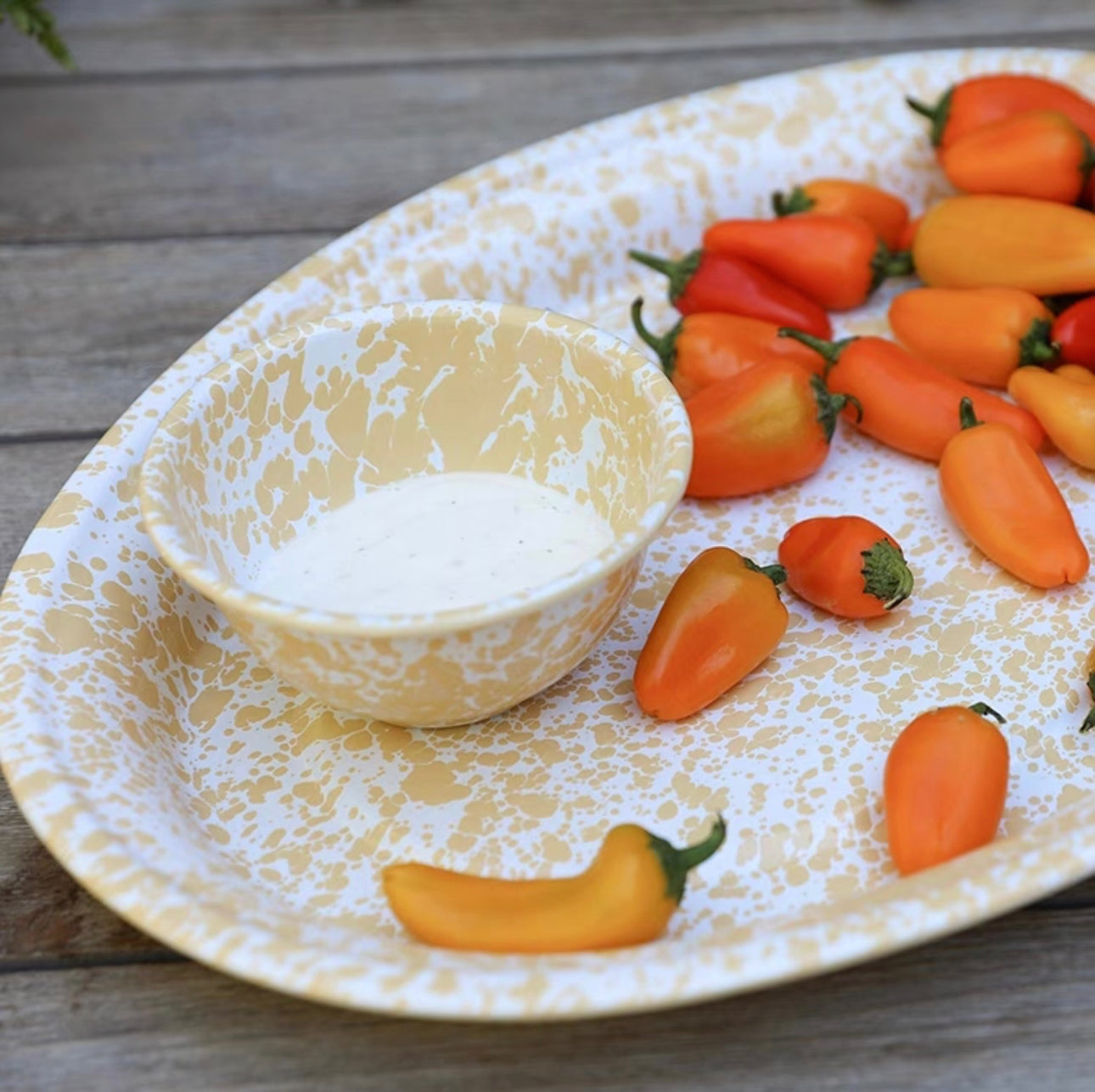 Splatter Small Yogurt Bowl - Crow Canyon